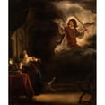 thumbnail image 3 of Salomon Koninck 12x14 Black Modern Framed Museum Art Print Titled - The Annunciation (1655), 3 of 5