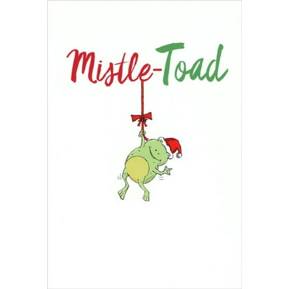 Nobleworks Mistle Toad Humorous / Funny Christmas Card (1 card/1 envelope)