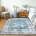 thumbnail image 3 of Delara 3'x5' Machine Washable Area Rug, Soft & Durable, Non-Slip, Stain Resistant, Azure Haven, for Bedroom, Living & Dining Room, 3 of 8