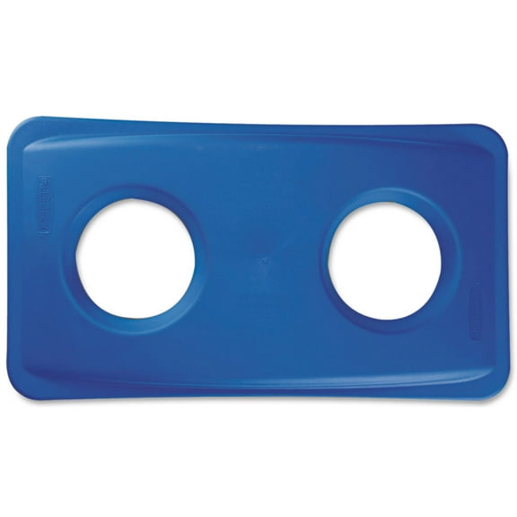 Rubbermaid Lid For Slim Jim Bottle Recycling Container, 20.38w X 11.38d X 2.75h, Blue