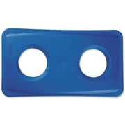 Plastic Lid for Slim Jim Bottle Recycling Bins- Blue 20.38 in. x 11.38 in. x 2.75 in.