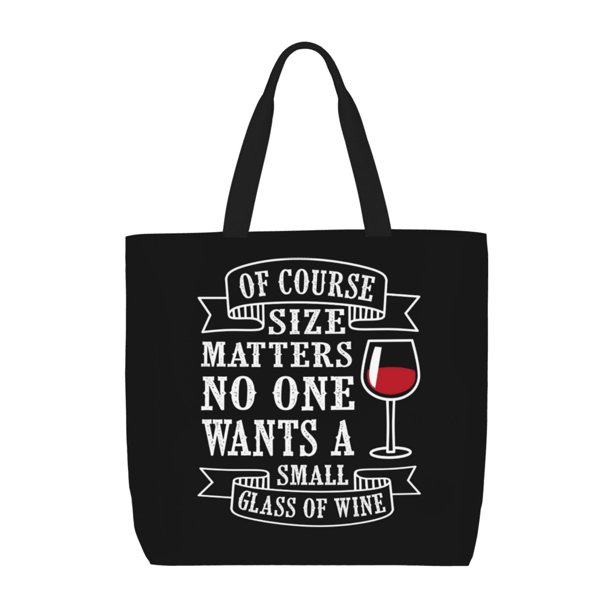 Balery Wine Funny Bolsa de Mano para Mujeres con Cremallera, Bolsa de Gimnasio con Compartimentos, Bolsa para Laptop, Bolsa para Trabajo
