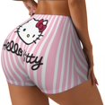 thumbnail image 2 of Custom Funny Hello Kitty Cat Biker Running Gym Shorts Women Athletic Workout Yoga Shorts, 2 of 5