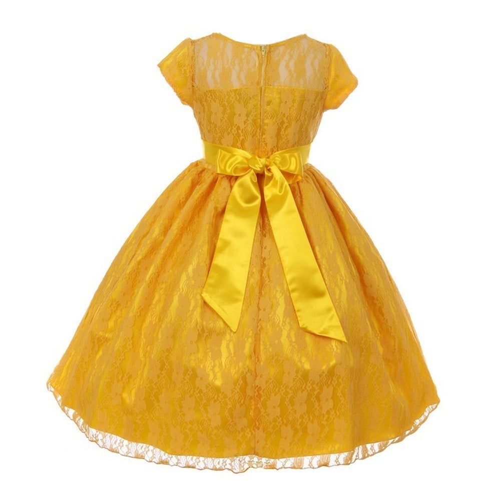 childrens yellow bridesmaid dresses