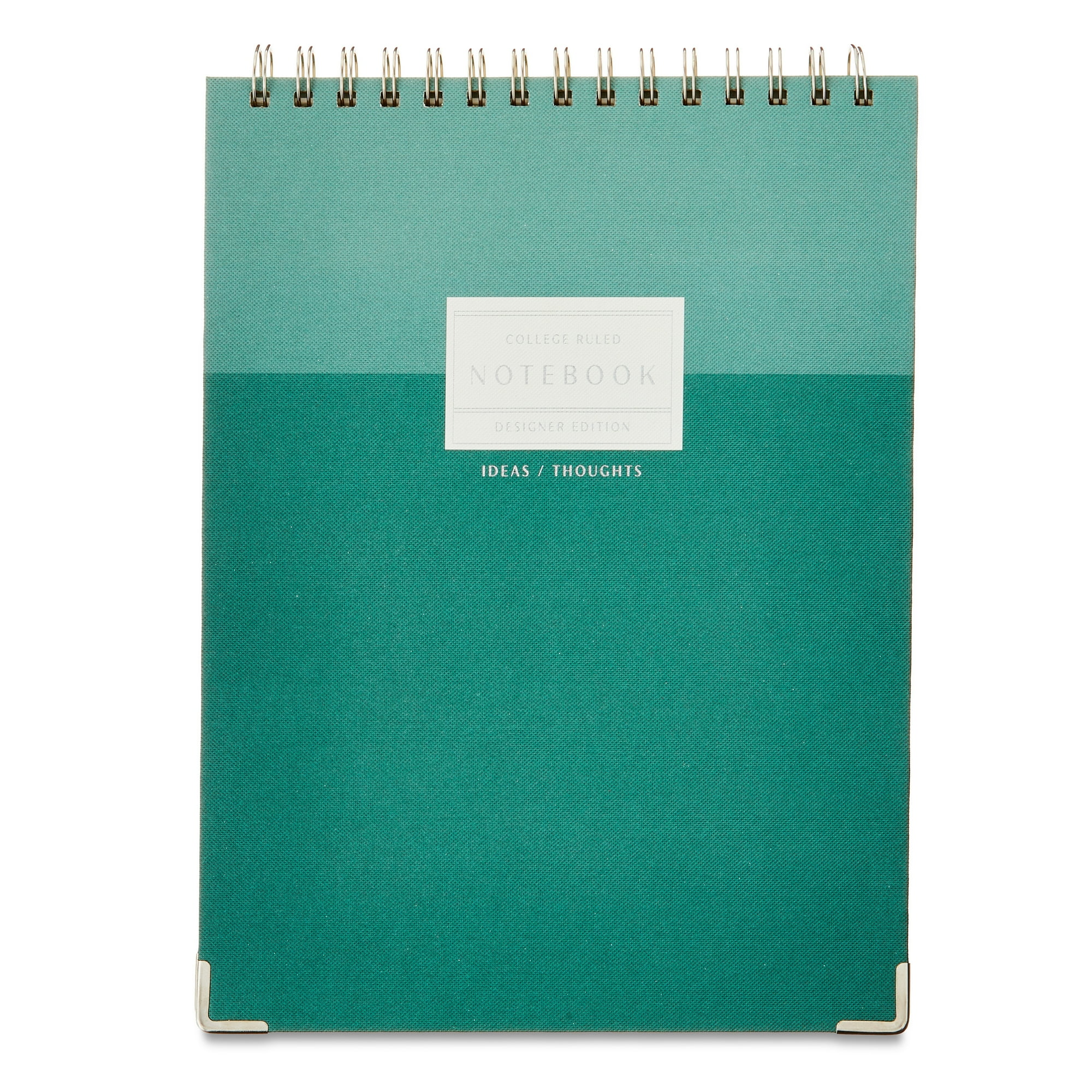 Pen+Gear Green Top Spiral Journal, 8" x 10.75", 80 Perforated Ruled Sheets