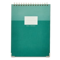 Pen+Gear 8" x 10.75" Green Top Spiral Writing Notepad, 15 Holes