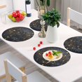 thumbnail image 6 of Ryvnso Glitter Shiny Galaxy Round Plate Mats Dining Table Placemat Set of 4 for Holiday Decoration, 6 of 7