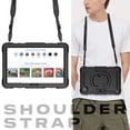 thumbnail image 2 of SaniMore for Lenovo Tab M9 9" Tablet 2023 (Model TB-310FU) Back Case with 360° Rotating Kickstand Holder Screen Protector Tri-layer Heavy Duty Drop-resistant Shockproof Cover, Black, 2 of 11