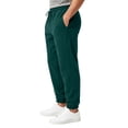 thumbnail image 4 of Resicozy Mens Jogger Sweatpants Wide Leg Cuffed Straight Pant Drawstring Elastic Waist Fleece Athletic Sweatpants with Pockets Dark Green L, 4 of 9