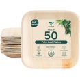 thumbnail image 1 of Tilipan Plam Leaf Disposable Plates 10 Inches (50 Count) Like Bamboo Plates,Compostable & Biodegradable,Better than Plastic Plates-Heavy-Duty Disposable Plates, 1 of 8