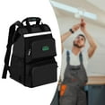 thumbnail image 1 of Mochila para herramientas Bolsa de herramientas Trabajo con cerradura Negro Cremallera de tela Oxford de 16 "de altura para hombres Bolsa organizadora, 1 of 8