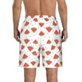 thumbnail image 3 of Naloa Hand Drawn Watermelon Men's Beach Shorts, Surfing shorts, Swim trunks, Quick Dry Swim Trunks for Surfing Beach Fun - Small, 3 of 9