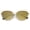 Gold / Gold Mirror, variant on sunglassLA Female Women's Open Metal Frame Colored Mirror Oversize Cat Eye Sunglasses 58mm (Black / Pink-Green Mirror) - 58mm