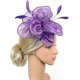 thumbnail image 3 of Sombrero de Novia Elegante BRI Horquilla de Plumas Moradas para Cóctel Royal Ascot, 3 of 3
