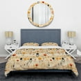 thumbnail image 3 of Designart "Pastoral Beige Blossoms" Floral Bedding Covert Set - Cottage Bed Set With 2 Shams, 3 of 5