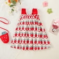 thumbnail image 2 of PINQI Cute Little Girls Dress Toddler Girls Sleeveless Sundress Cartoon Carrot Prints Ruffles Dress Princess Dress Girls' Casual Dresses, 2 of 4