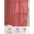 thumbnail image 6 of Sheer Curtains 54 Inch Length, Vintage Coral Red Semi Sheer Curtains Light Filtering Window Treatment, Farmhouse Retro Solid Color Linen Texture Privacy Voile Drapes for Living Room 52x54 Inch, 6 of 7