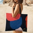 thumbnail image 5 of Color Wave Point Geometry Picnic Blanket Waterproof Outdoor Beach Blanket Hand-held Pad Suitable for Travel, Camping, Beach, Family Gatherings, 5 of 8