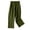 Army Green, variant on Zekutng Pants for Women Linen Elastic Forces Waist Casual Pockets Cropped Pants,Sizes S-3XL