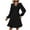 Black, variant on Long Sleeve Dress for Women,Womens Dresses,Fashion Solid Color V Neck Long Sleeve Casual Dress Knee Length Navy