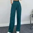 thumbnail image 3 of REALiKUN Womens Wide Leg Pants Elegant Straight Pant Casual High Waisted Long Palazzo Pant Flowy Business Work Trousers, 3 of 6