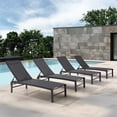 thumbnail image 3 of Pellebant Outdoor Chaise Lounge Chairs, 5-Position Adjustable, Set of 4, Black, 3 of 8
