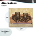 thumbnail image 4 of Stupell Industries Farmhouse Bear Family Trio Canvas Art, 20 x 16, by George Dyachenko, 4 of 8