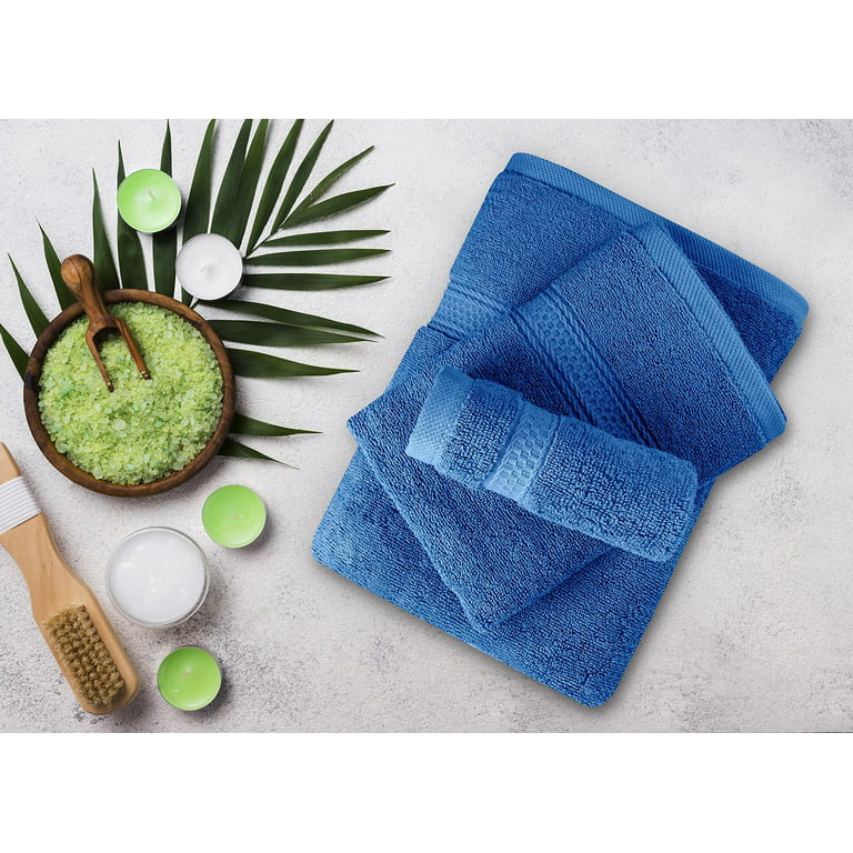 SHEIN Outlet Antibacterial Bath Towel Set 6 Piece (Light Blue)