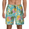 thumbnail image 2 of Picia Cute Pineapples pattern Mens Swim Trunks with Compression Liner Stretch Beach Shorts Quick Dry with Zipper Pockets No-Chafing Board Shorts-XX-Large, 2 of 9