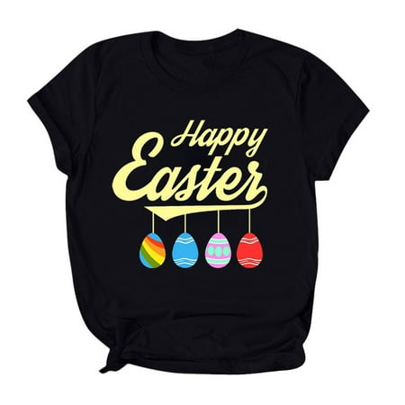 

Ladies TopsEaster Printing Short Sleeve HomeBasic Blouses Shirt Long Sleeve Shirt for Women Cotton Long Sleeve Tees for Women under Scrub Women Long Sleeve Shirts Womens Tee Shirts Loose Fit Womens
