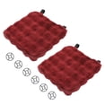 thumbnail image 1 of Funda de Asiento Inferior Única para Automóvil Rojo Vino Algodón Cuadrícula Universal para Automóvil SUV Camión 2 Pcs, 1 of 7