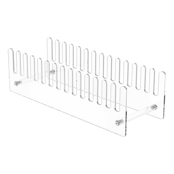 Acrylic Greeting Card Display Stand for DIY Crafts Transparent 14 Slots Greeting Card Tabletop Holder Multipurpose Easy to Assemble Postcard Display Stand for Retail or Home Use