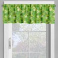 thumbnail image 2 of Ambesonne Forest Valance Pack of 2, Jungle Scene Monstera Leaves, 54"X18", Lime Green Evergreen, 2 of 5