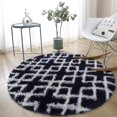 thumbnail image 1 of Round Rugs Soft Comfortable Fluffy Shaggy High Pile Rug For Living Room Bedroom, 1 of 5