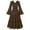 Brown, variant on Axiiglly Dresses for Women Long Flare Sleeve Maxi Dress V Neck Party Dress Smocked Waist Bohemian Dress