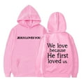 thumbnail image 2 of Kids Boys Girls Jesus Loves You Hooded Sweatshirts Letter Print Hoodies Girls Casual Long Sleeve Loose Pullover Winter Clothes for Kid Girls Boys 2-3 Years, 2 of 4