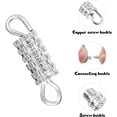 thumbnail image 3 of 20pcs Barrel Screw Clasps, Screw Twist Clasps, Screw Type Clasp Screw Connectors for DIY Craft Jewelry Bracelet Necklace Supplies, 15 x 4 mm, Silver, 3 of 5
