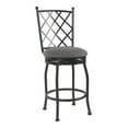 thumbnail image 1 of HomePop Tristan 24" Traditional Metal and Fabric Counter Stool in Gray Finish, 1 of 1