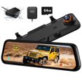 thumbnail image 1 of WOLFBOX 12'' Rear View Mirror Dash Cam, 4K Front and 1080P Rear Car Dash Cameras with Super Night Vision, Vehicle, Free 64GB Card & GPS, USB C Port, 1 of 10