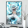 thumbnail image 3 of Póster autoadhesivo de One Piece Luffy Gear 5, papel tapiz de dibujos animados, decoración del hogar, pintura de Zoro, arte de pared de anime, sangre caliente clásica, 3 of 5
