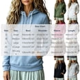thumbnail image 4 of SYwaren Women's Oversized Half Zip Sweatshirt Long Sleeve Casual Solid Color Pockets Fall Winter Tops, 4 of 6
