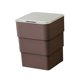 thumbnail image 3 of Cubo de Basura Plegable Automático, Cubo de Basura de Inducción Inteligente con Tapa, Cubo de Almacenamiento Estrecho de 18L, Cubo de Basura Eléctrico Marrón Macarena bote de basura de cocina, 3 of 8