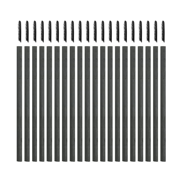 Palitos de Carbón de Sauce Uxcell, Lápices de Carbón de Sauce de 5-7mm, Set de Suministros de Arte para Dibujo, Sombreado y Pintura para Artistas Principiantes (Negro, Paquete de 26)