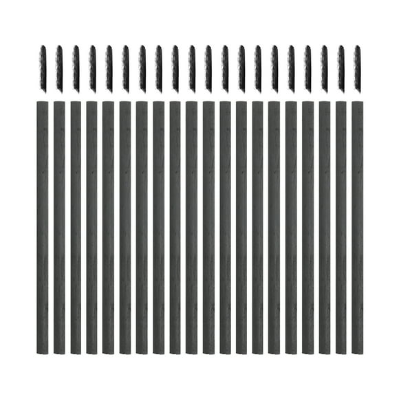 Uxcell Willow Charcoal Sticks, 5-7mm Willow Charcoal Pencils Soft Sketch Vine Art Supplies Set for Drawing Sketching Shading Painting Artists Beginners (Black, Pack of 26)
