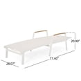thumbnail image 6 of Terrance Outdoor Wicker and Aluminum Chaise Lounge, Set of 2, White, 6 of 7