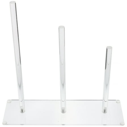 Hemoton Acrylic Scrunchie Holder Stand 3 Tier Scrunchy Display Clear Hair Tie Organizer Hair Accessories Storage Rack For Women Girls Bedroom