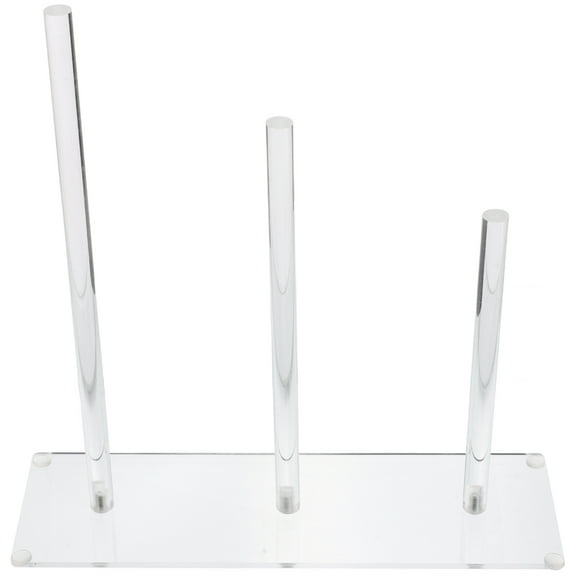 Hemoton Acrylic Scrunchie Holder Stand 3 Tier Scrunchy Display Clear Hair Tie Organizer Hair Accessories Storage Rack For Women Girls Bedroom