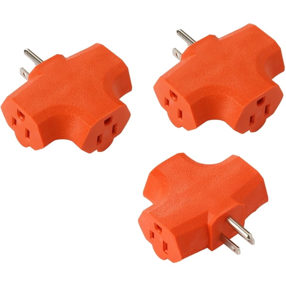 Maximm 3 Grounding [UL Listed] Outlet Plug Adapter Heavy-Duty Grounded Power Tap