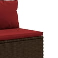 thumbnail image 5 of vidaXL 6 Piece Garden Lounge Set with Cushions Brown Poly Rattan, 5 of 5