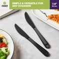 thumbnail image 6 of CIAO! 7.4" Black Knife Heavy Weight Polypropylene Individually Wrapped (Case of 1,000), 6 of 9